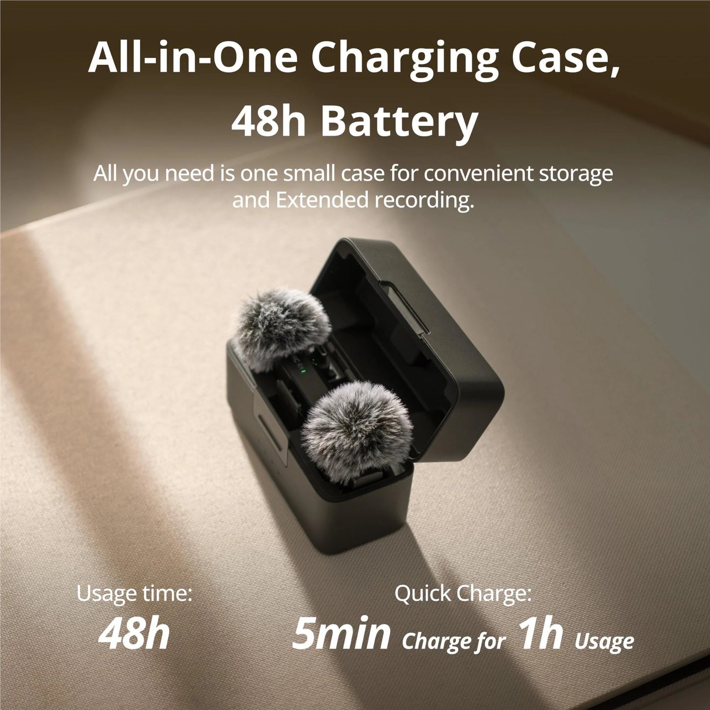 DJI Mic Mini (2 TX + 1 RX + Charging Case) Wireless Lavalier Microphone Vlog New