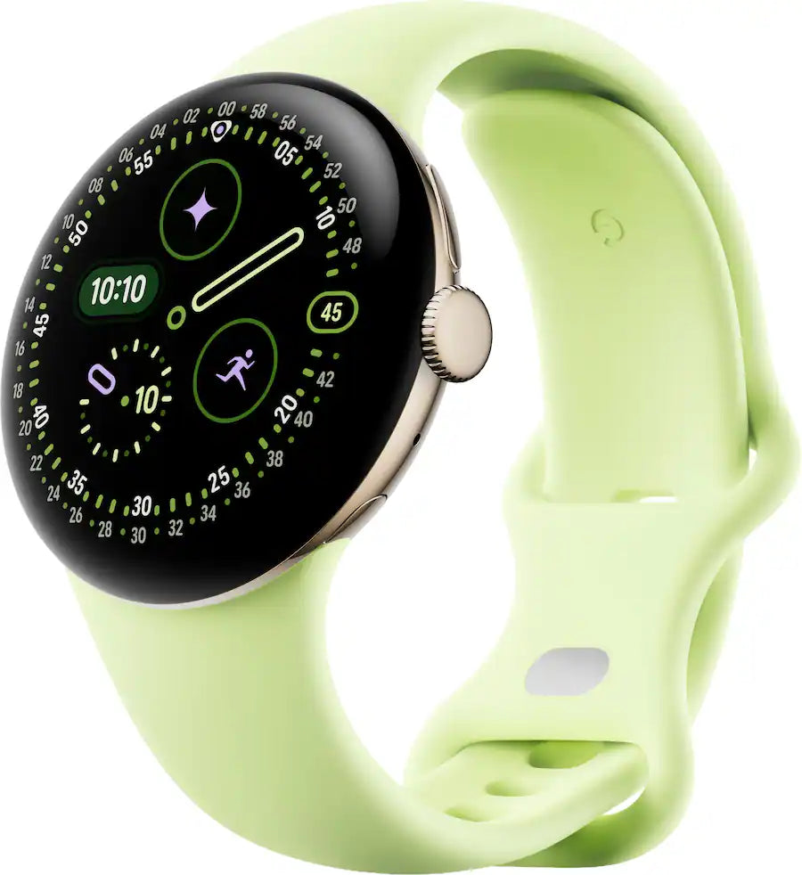 Google Pixel Watch 4 Wi-Fi 41mm Champagne Gold Aluminum Case with Lemongrass Band – Brand New