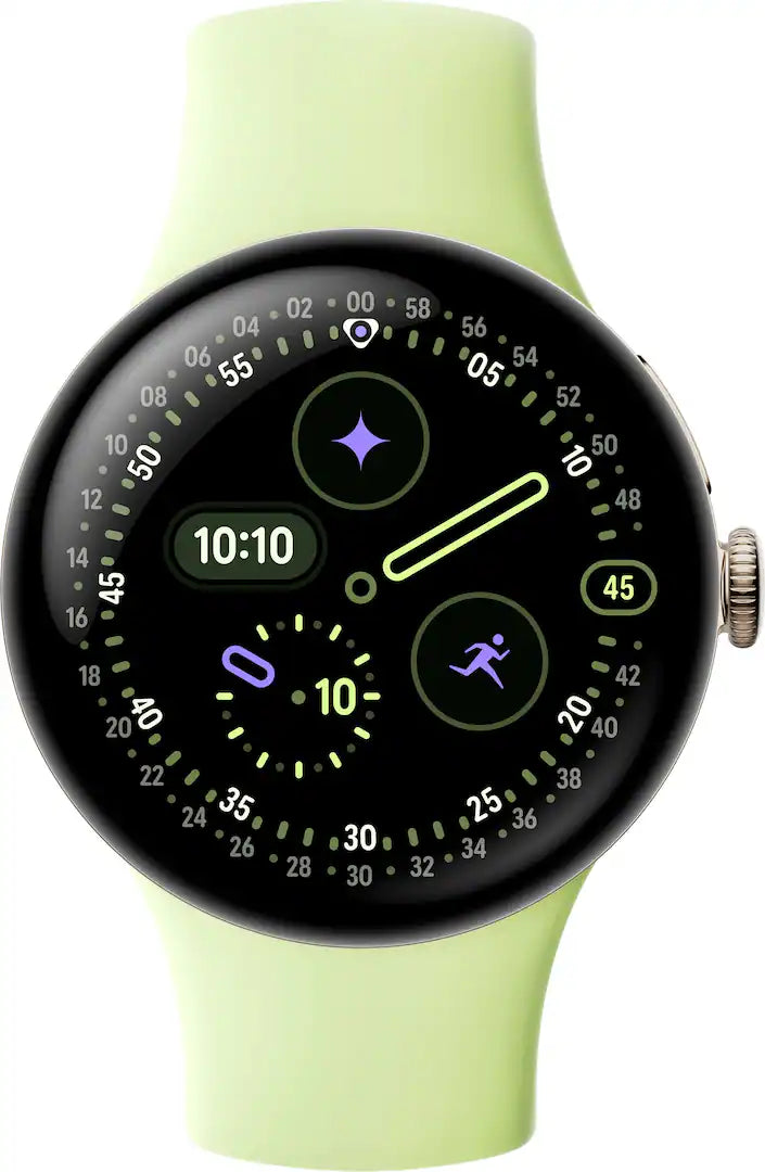 Google Pixel Watch 4 Wi-Fi 41mm Champagne Gold Aluminum Case with Lemongrass Band – Brand New