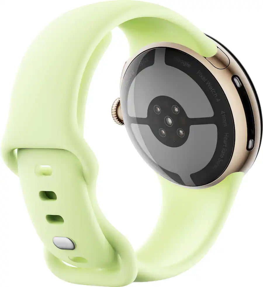 Google Pixel Watch 4 Wi-Fi 41mm Champagne Gold Aluminum Case with Lemongrass Band – Brand New
