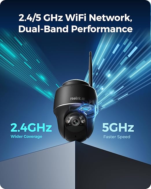 Reolink 4K Battery WiFi Outdoor Security Camera Argus PT Ultra + 3W Solar Panel