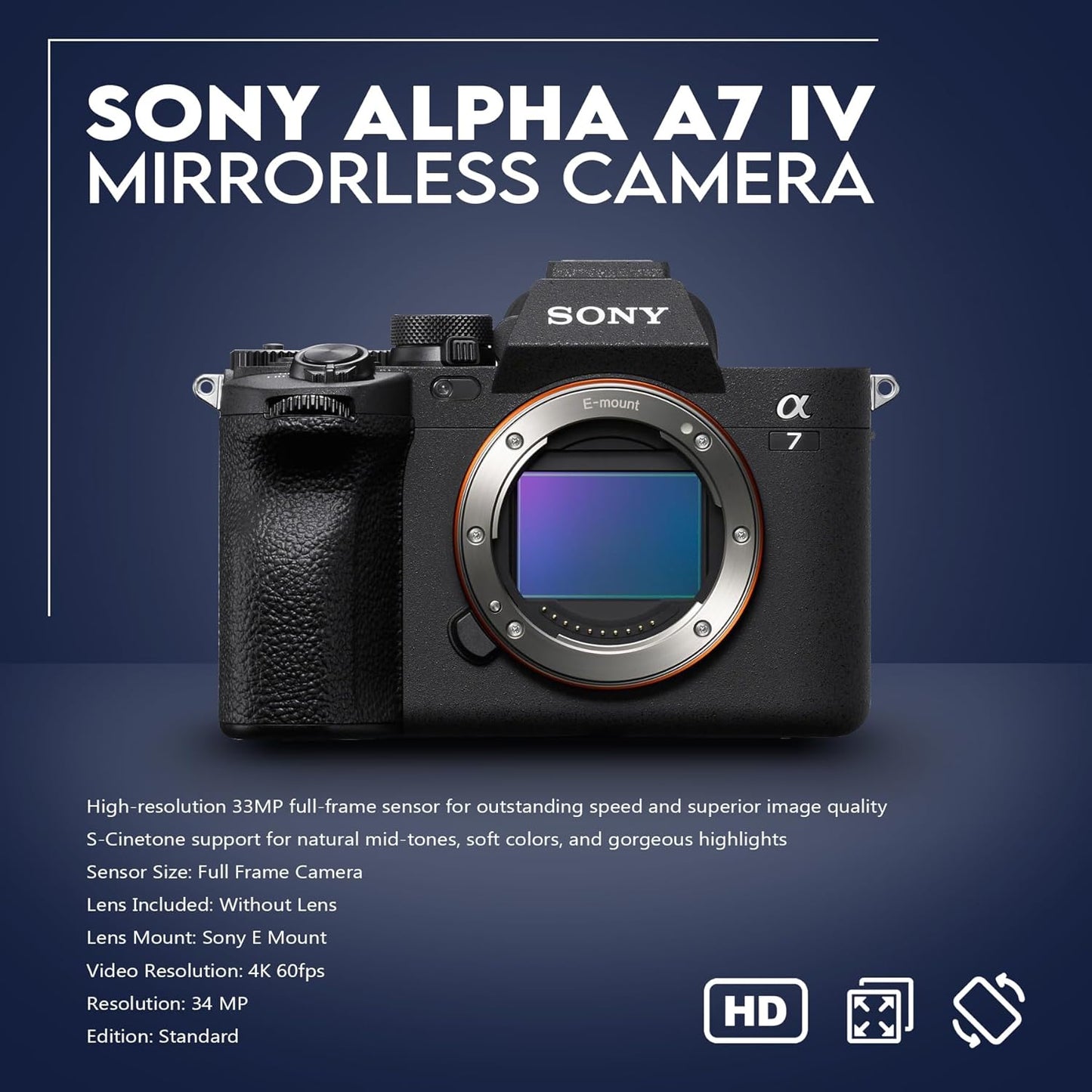 Sony Alpha a7 IV Full Frame Mirrorless 4K Digital Camera Body – Brand New